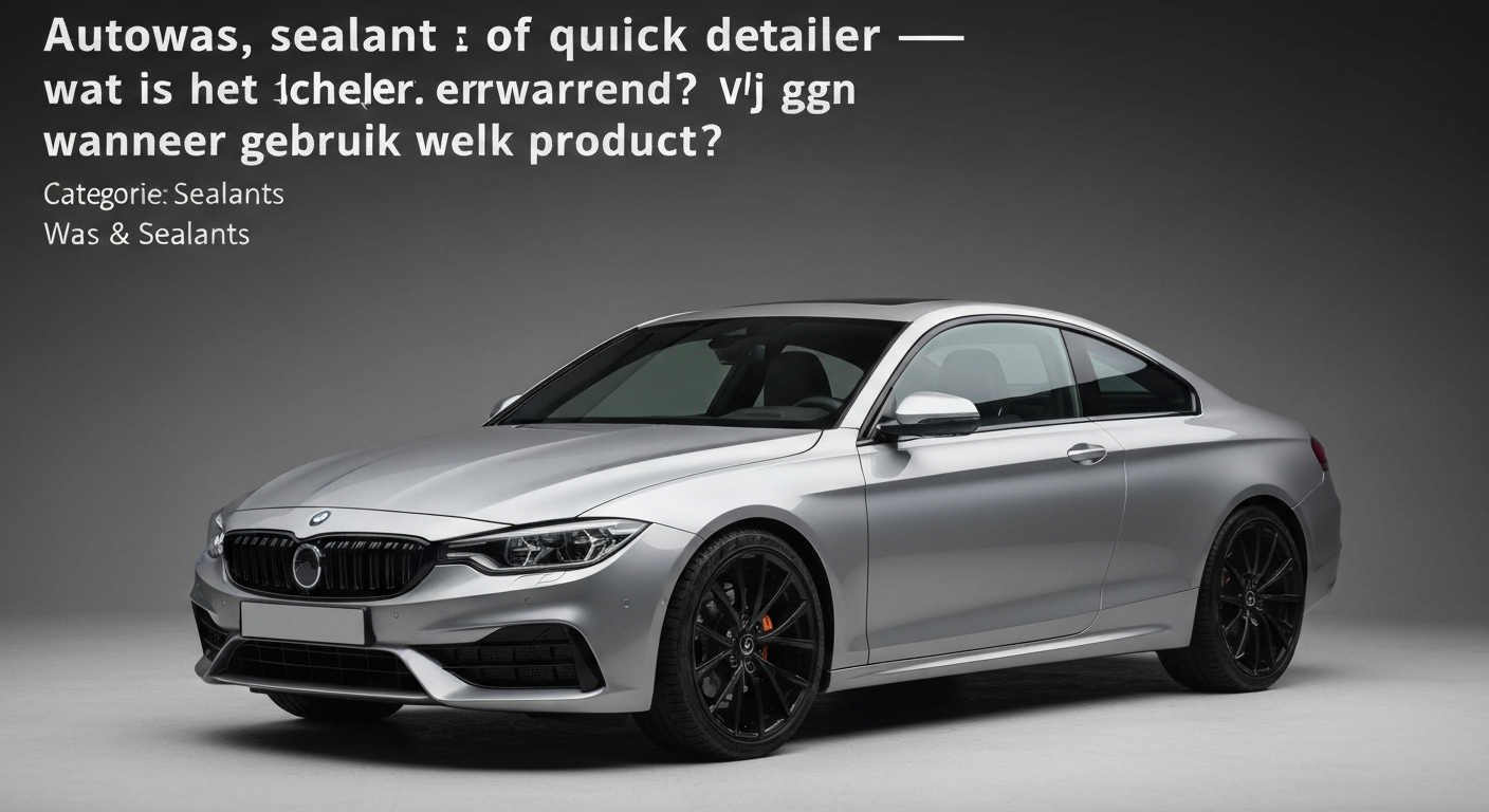 Autowas, sealant en quick detailer producten naast elkaar vergeleken